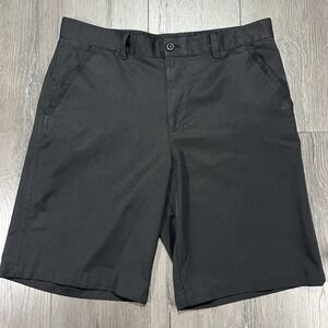 Izod Golf Shorts Mens 36 Black Performance Waistband Stretch‎ 10" Inseam Birdie